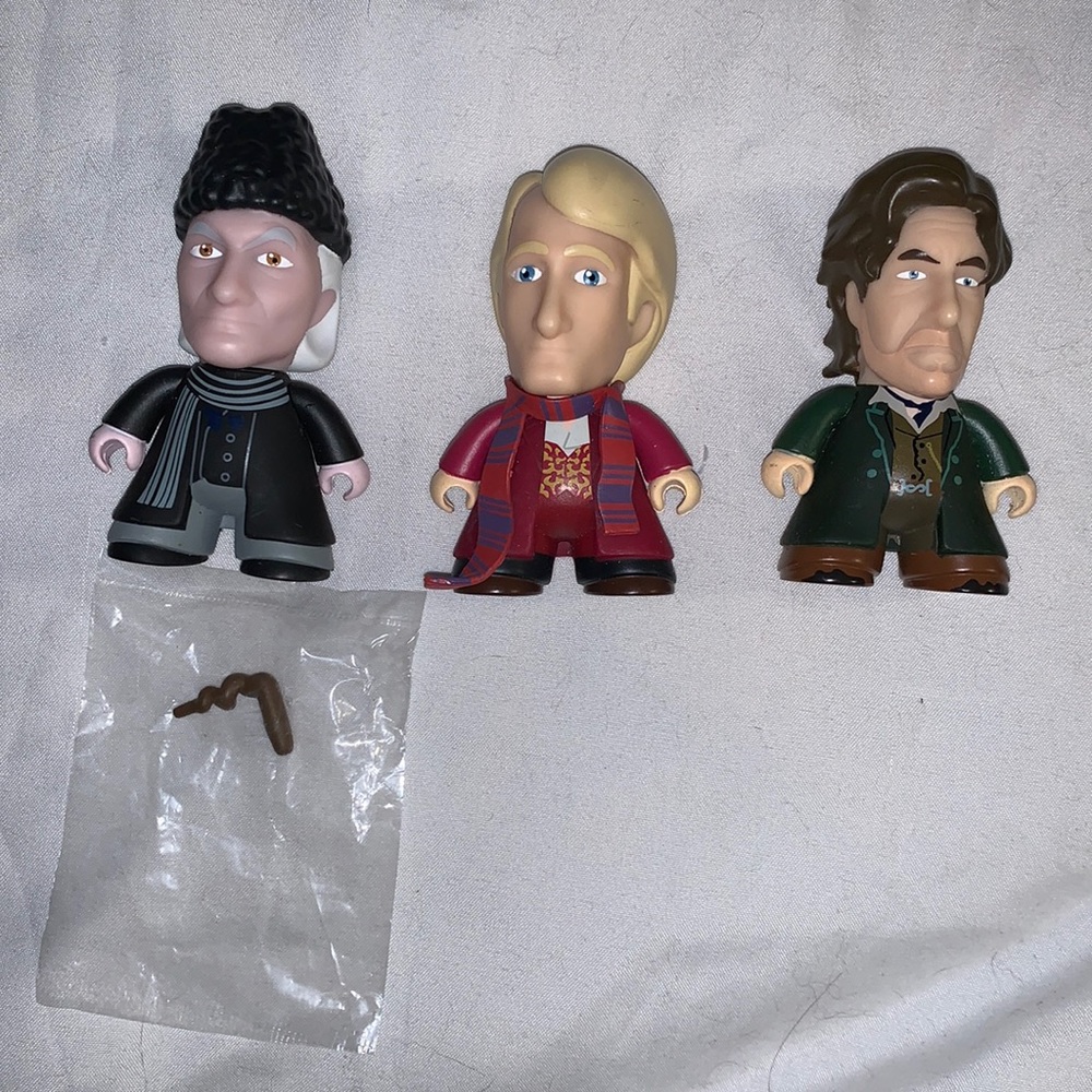 Titan Vinyl Figures - Dr Who - 1st, 5th and 8th doctors